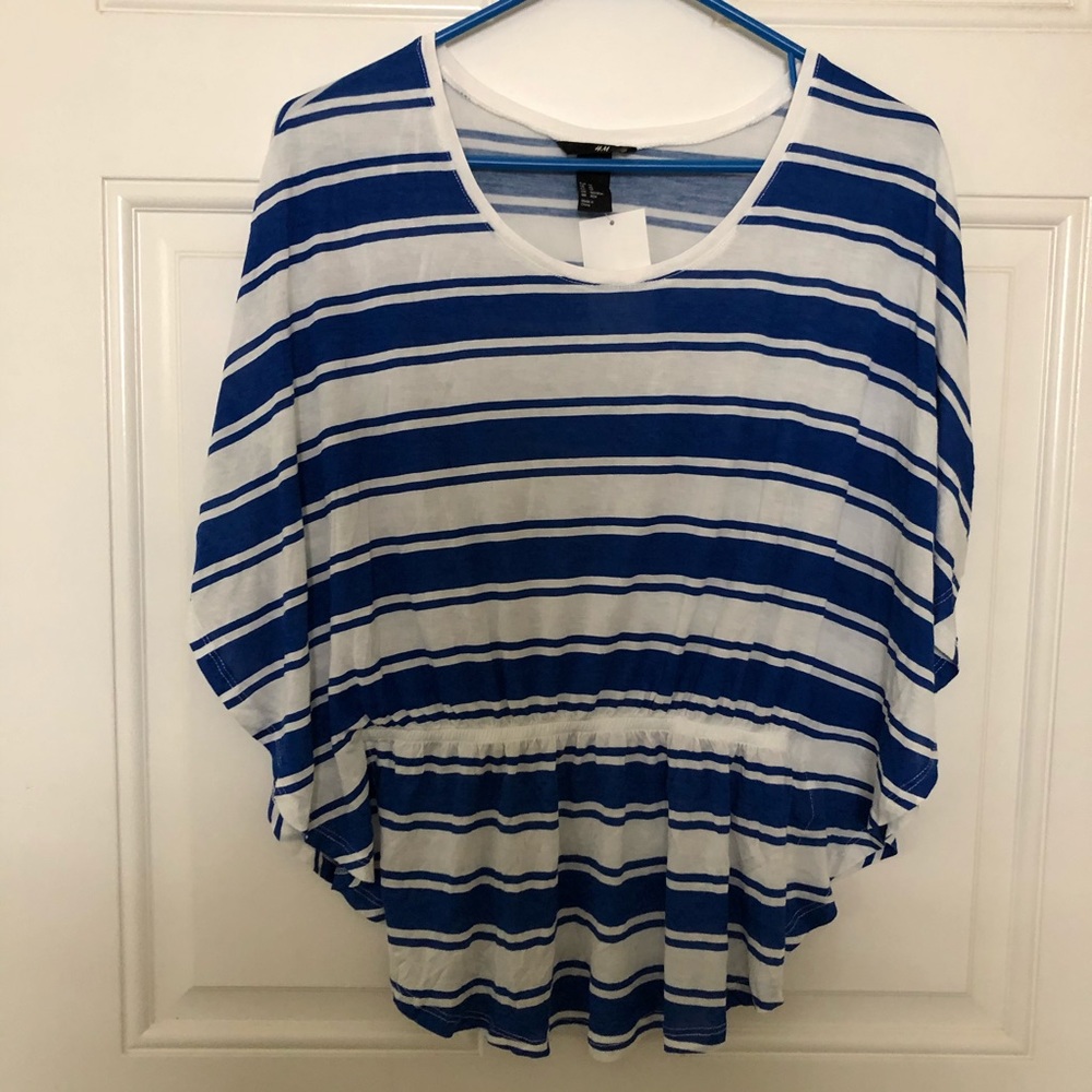 H&M Oversized Striped Top Size XS NWT